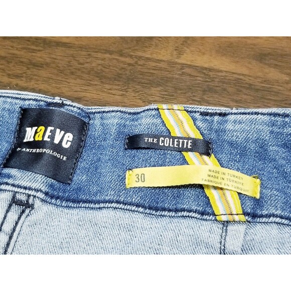 Maeve The Colette Jeans Women's Size 30 Wide Leg Patch Pocket Stretch (28.5x25) - Picture 5 of 6